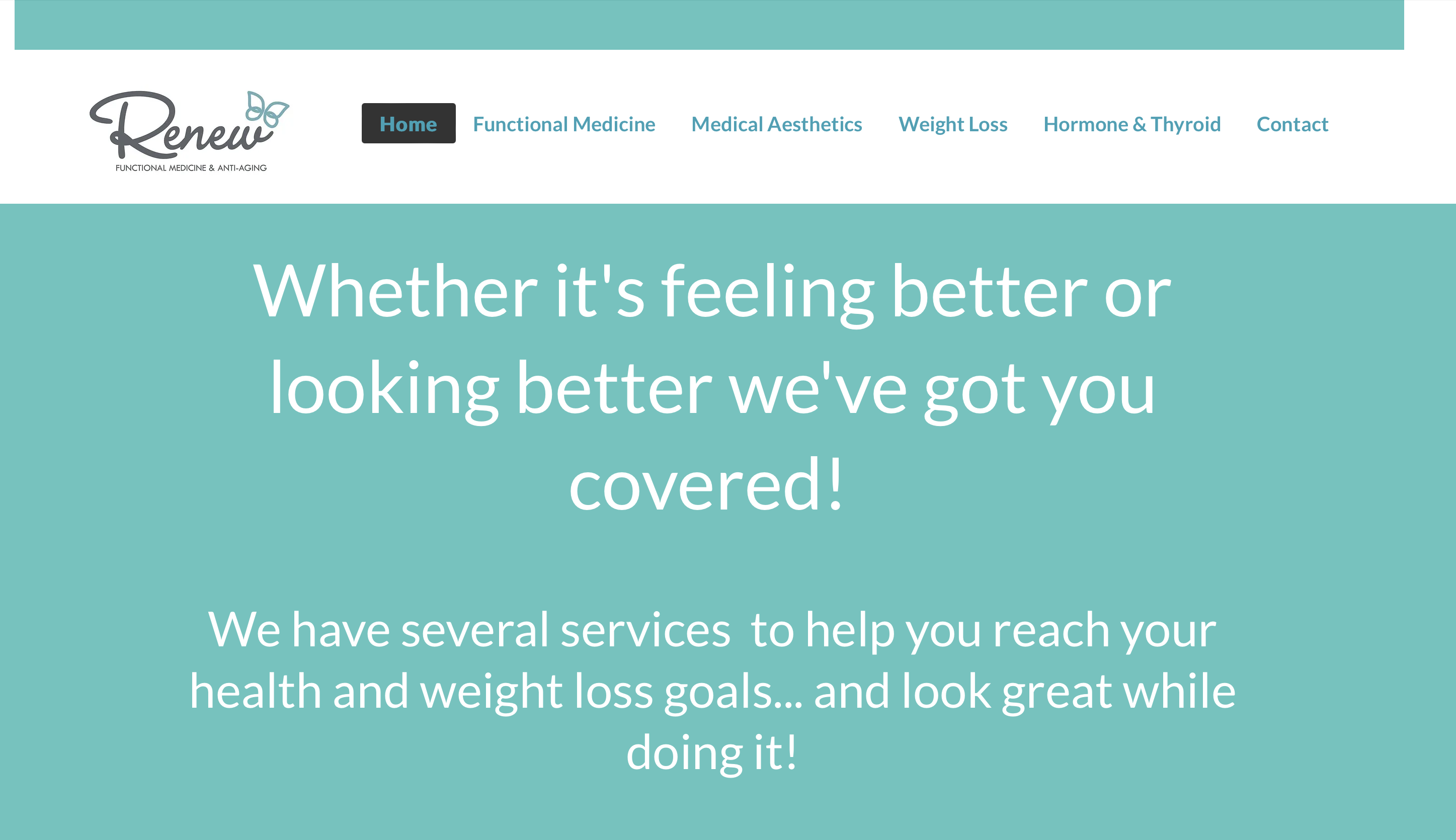 Hormone Clinic Website Design Example 1