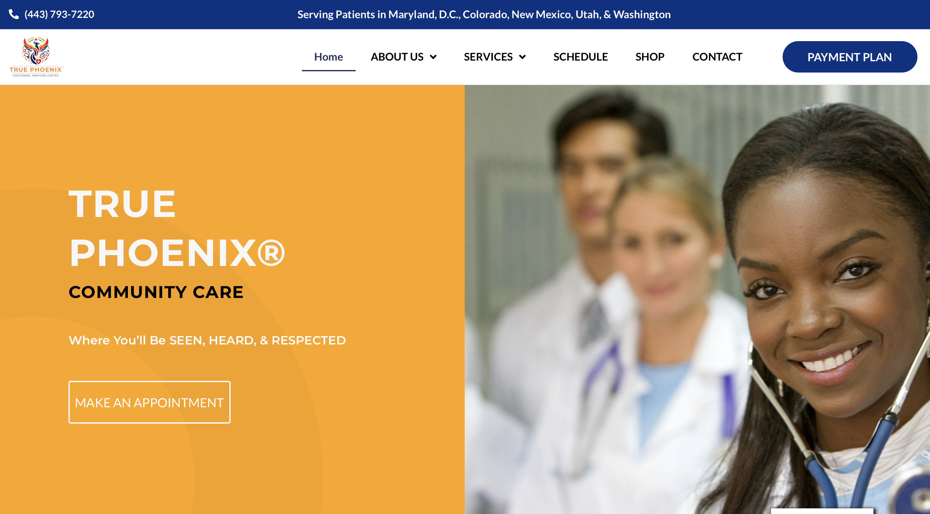 IV Clinic Website Design Example 1